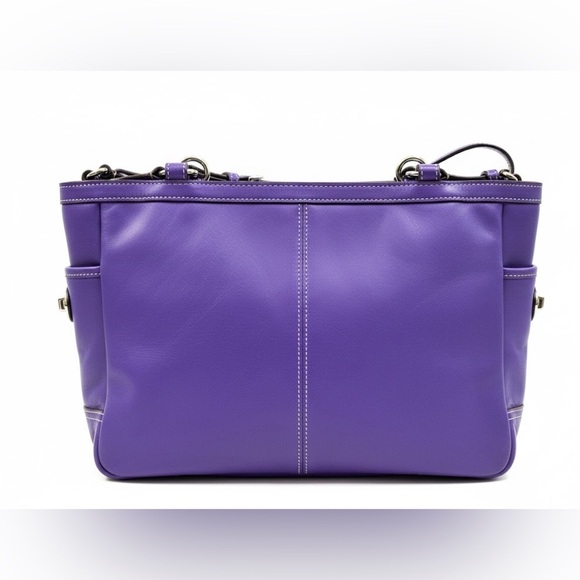 💜 Stunning Coach Purple Leather Satchel & Matching Wallet Set 💜 - Picture 5 of 13